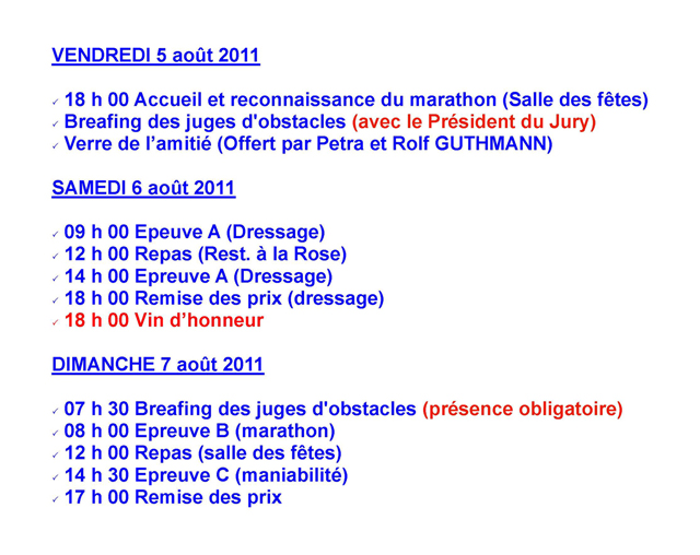 programme 2011
